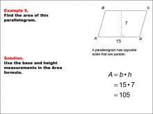 Math Example--Area and Perimeter--Quadrilaterals: Example 5