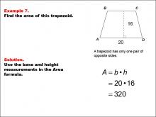 Math Example--Area and Perimeter--Quadrilaterals: Example 7