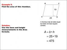 Math Example--Area and Perimeter--Quadrilaterals: Example 9