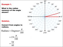 Math Example--Angle Concepts--Radian Measure--Example 1