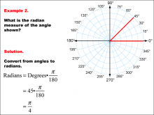 Math Example--Angle Concepts--Radian Measure--Example 2