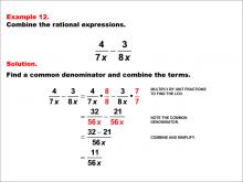 Math Example--Rational Concepts--Rational Expressions: Example 12