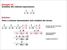 Math Example--Rational Concepts--Rational Expressions: Example 19