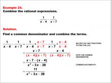 Math Example--Rational Concepts--Rational Expressions: Example 24