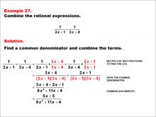 Math Example--Rational Concepts--Rational Expressions: Example 27