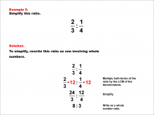 Math Example--Ratios and Rates--Ratios with Fractions--Example 5