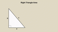 Animated Math Clip Art--Triangles--Right Triangle Area 1