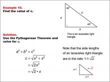 Math Example--Right Triangles-- Example 11