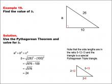 Math Example--Right Triangles-- Example 19