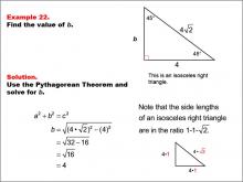 Math Example--Right Triangles-- Example 22
