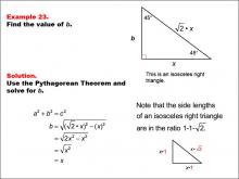 Math Example--Right Triangles-- Example 23