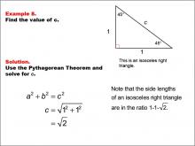 Math Example--Right Triangles-- Example 8