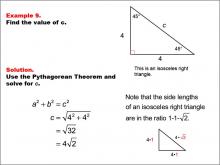 Math Example--Right Triangles-- Example 9