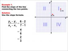 Math Example--Coordinate Geometry--Slope Formula: Example 1