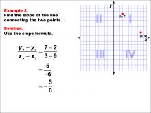 Math Example--Coordinate Geometry--Slope Formula: Example 2