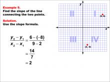Math Example--Coordinate Geometry--Slope Formula: Example 9