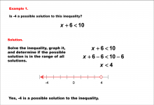 Math Example--Inequalities--Solving One-Variable Inequalities: Example 1