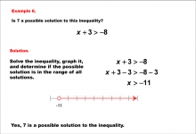 Math Example--Inequalities--Solving One-Variable Inequalities: Example 6
