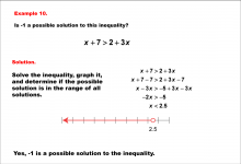 Math Example--Inequalities--Solving One-Variable Inequalities: Example 10