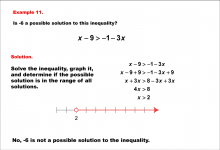 Math Example--Inequalities--Solving One-Variable Inequalities: Example 11
