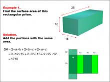 Math Example--Area and Perimeter--Surface Area: Example 1