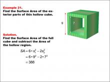 Math Example--Area and Perimeter--Surface Area: Example 21