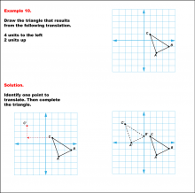 Math Example--Geometric Transformation--Translating Triangles--Example 10
