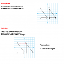 Math Example--Geometric Transformation--Translating Triangles--Example 11