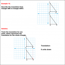 Math Example--Geometric Transformation--Translating Triangles--Example 12