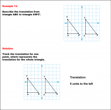 Math Example--Geometric Transformation--Translating Triangles--Example 13