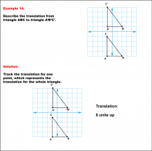Math Example--Geometric Transformation--Translating Triangles--Example 14