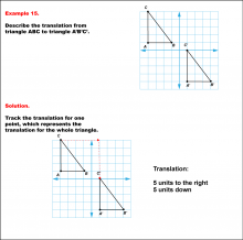 Math Example--Geometric Transformation--Translating Triangles--Example 15