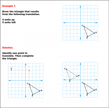 Math Example--Geometric Transformation--Translating Triangles--Example 7
