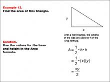 Math Example--Area and Perimeter--Triangles: Example 12