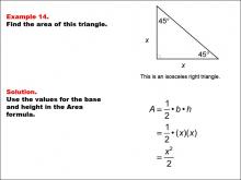 Math Example--Area and Perimeter--Triangles: Example 14