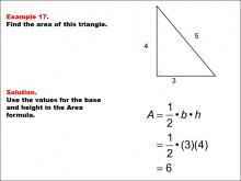 Math Example--Area and Perimeter--Triangles: Example 17