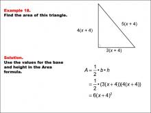 Math Example--Area and Perimeter--Triangles: Example 18
