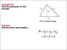 Math Example--Area and Perimeter--Triangles: Example 22