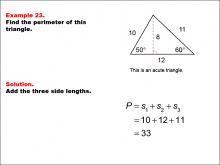 Math Example--Area and Perimeter--Triangles: Example 23