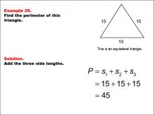 Math Example--Area and Perimeter--Triangles: Example 29