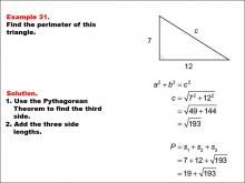 Math Example--Area and Perimeter--Triangles: Example 31