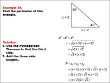 Math Example--Area and Perimeter--Triangles: Example 34