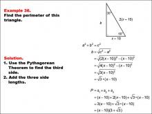 Math Example--Area and Perimeter--Triangles: Example 36