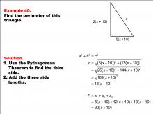Math Example--Area and Perimeter--Triangles: Example 40
