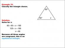 Math Example--Polygons--Triangle Classification: Example 15