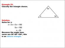 Math Example--Polygons--Triangle Classification: Example 23
