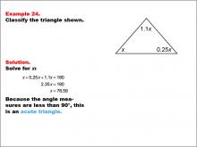 Math Example--Polygons--Triangle Classification: Example 24