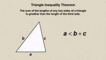 Animated Math Clip Art--Triangles--Triangle Inequality 2