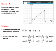 Math Example--Ratios and Rates--Trig Ratios--Example 4