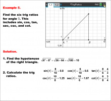 Math Example--Ratios and Rates--Trig Ratios--Example 5
